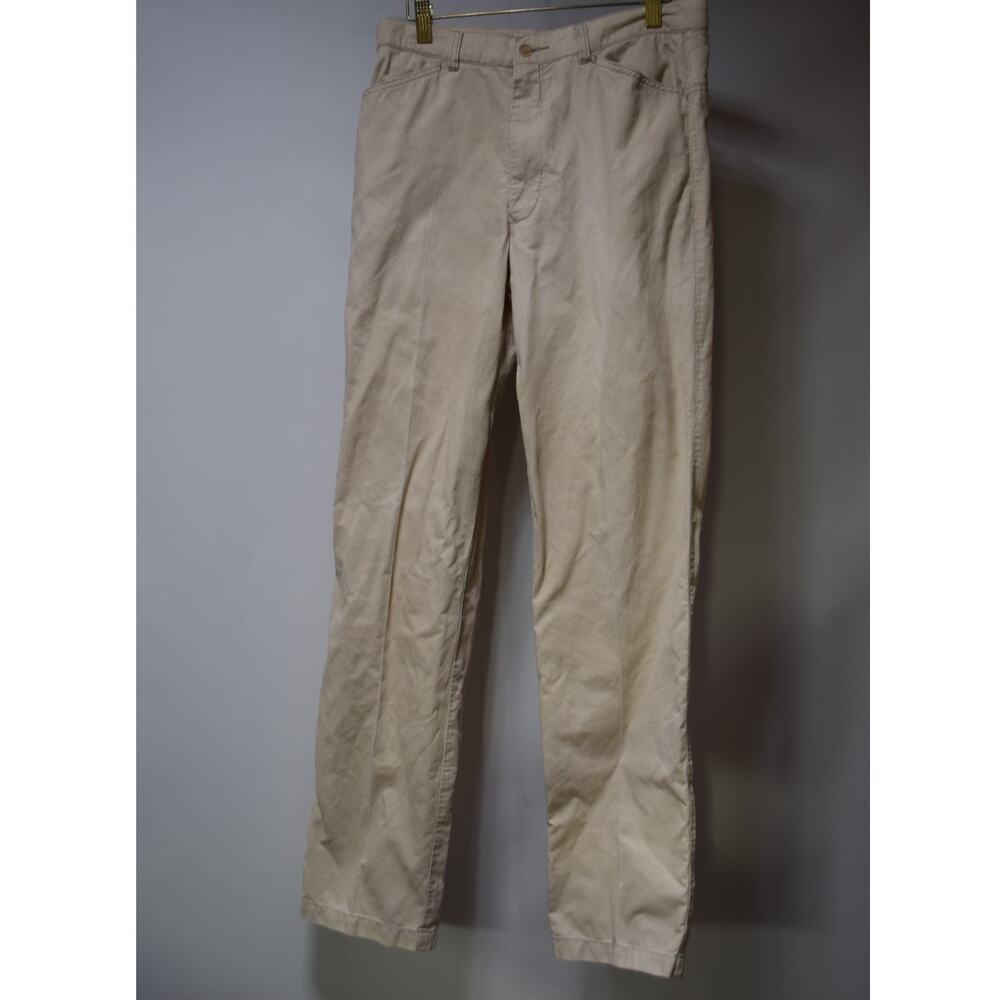 BOSS Hugo Boss Men’s Beige Micro Check Cotton Chino Pants Size 31